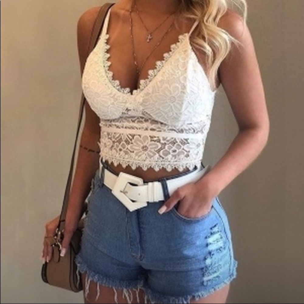 COMING SOON—- V-neck lace bralette - Picture 2 of 5